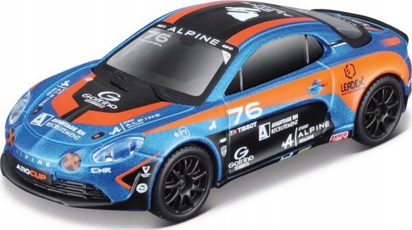 Bburago 2018 Alpine A110 Cup Μεταλλικό Μοντέλο Αυτοκινήτου, Μπλε, 1:43