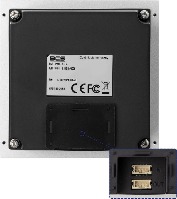 BCS Moduł podrzędnego czytnika odcisków palców BCS-PAN-B-N do wideodomofonowego systemu modułowego IP