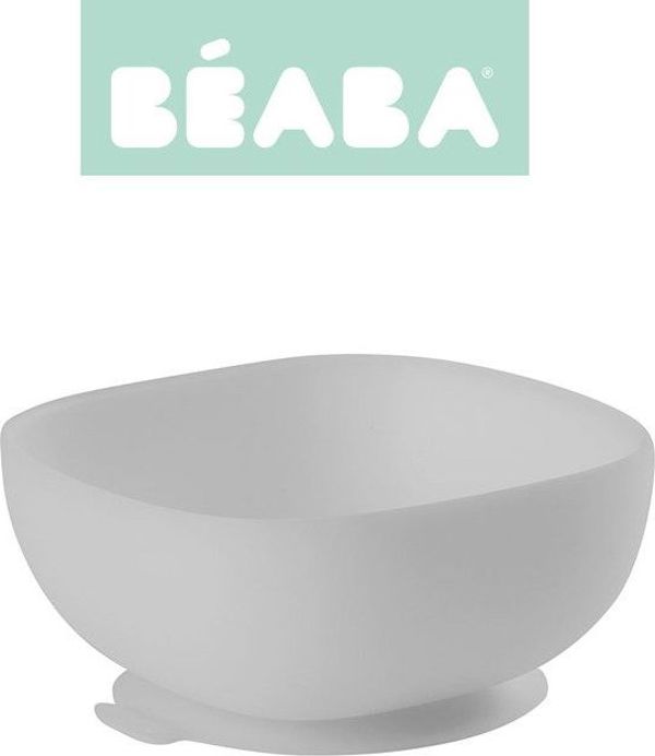 Beaba Beaba Σιλικονούχο Μπολ με Βεντούζα Γκρι