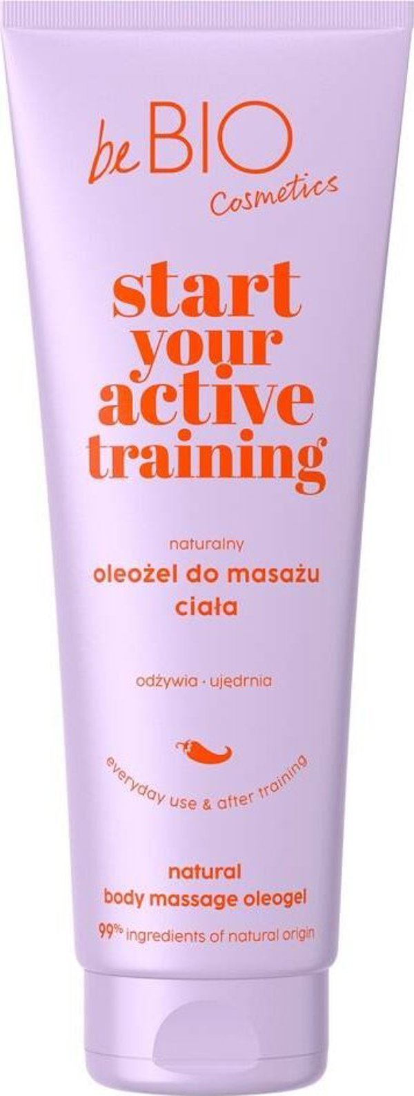 beBIO Ξεκινήστε την ενεργή σας προπόνηση φυσικό oleogel για μασάζ σώματος 250ml