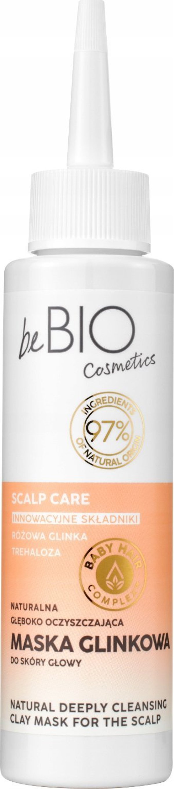 BE BIO Baby Hair Complex Scalp Care glebie oczyszczajaca maska glinkowa do skory glowy 100ml