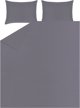 BED COV SET Striped Grey SATEEN 160x200