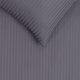 BED COV SET Striped Grey SATEEN 160x200