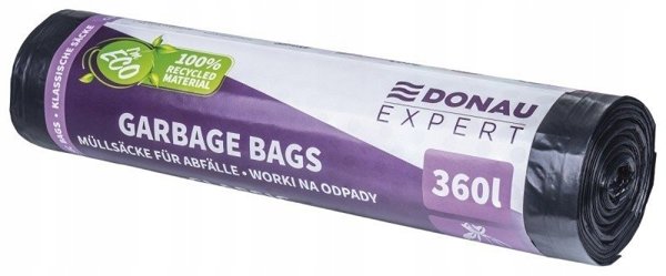 Σακούλες Απορριμμάτων Donau Expert, LDPE, 360L, 10 Τεμάχια, Μαύρες, Bee Smart