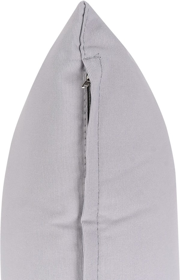 Beliani Καρέκλα κήπου με μαξιλάρι PICO Μεταλλική Γκρι