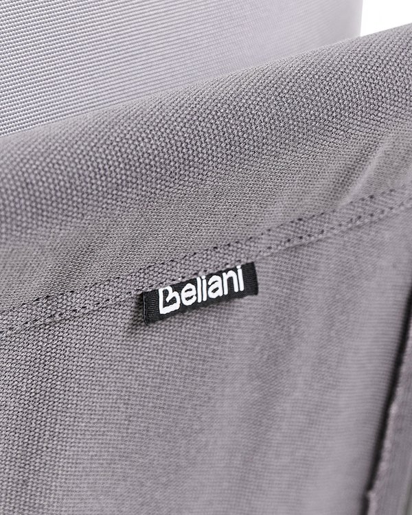 Beliani Καρέκλα κήπου με μαξιλάρι PICO Μεταλλική Γκρι