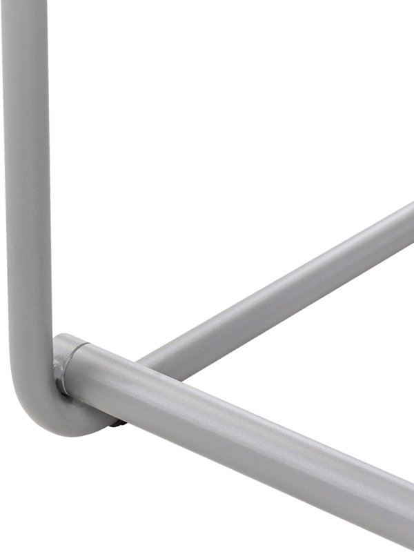 Beliani Καρέκλα κήπου με μαξιλάρι PICO Μεταλλική Γκρι