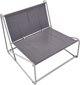 Beliani Καρέκλα κήπου με μαξιλάρι PICO Μεταλλική Γκρι