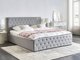 Beliani Κρεβάτι με αποθηκευτικό χώρο AMIENS 180 x 200 cm ανοιχτό γκρι