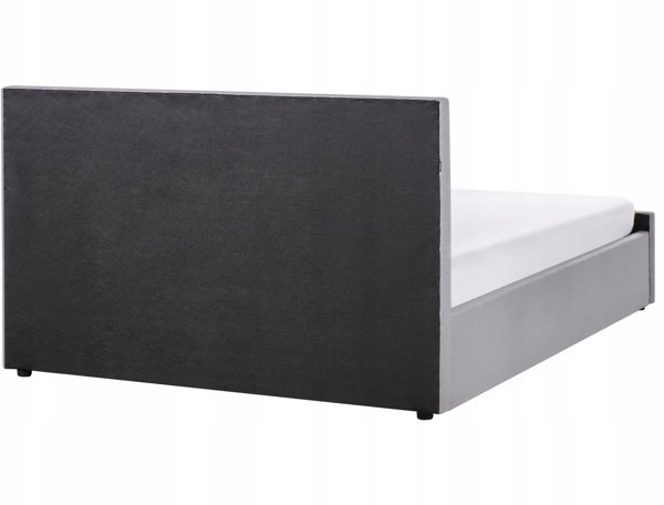 Beliani Κρεβάτι με αποθηκευτικό χώρο AMIENS 180 x 200 cm ανοιχτό γκρι