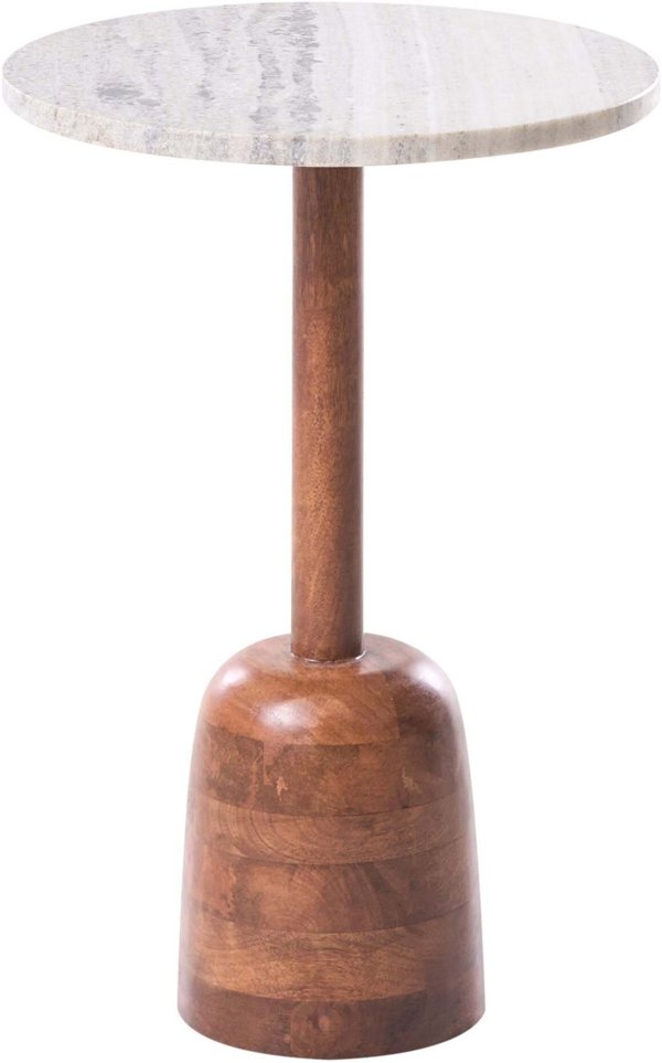 Beliani Βοηθητικό Τραπεζάκι HARTWELL, Ξύλο Μάνγκο, Καφέ, 45x45x45 εκ.