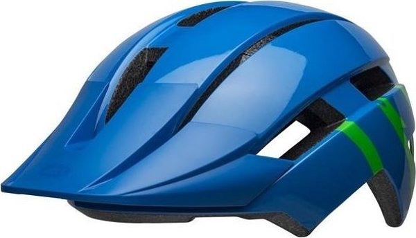 Bell Sidetrack II Παιδικό Κράνος Ποδηλάτου MTB Μπλε-Πράσινο, Μέγεθος Universal (47–54 cm)