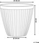 Beliani Γλάστρα POKA 36 cm, Μπεζ-Γκρι, Διακοσμητική Γλάστρα Εσωτερικού και Εξωτερικού Χώρου