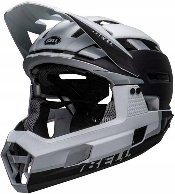 Bell Super Air R Spherical Full Face Κράνος Ποδηλασίας, Matte Black/White, L (59-63 cm), 2025