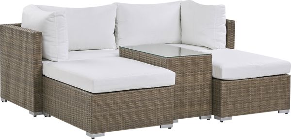 Beliani 2θέσιο σετ κήπου ρατάν καφέ NOTO (215135) 7962700 4251682243759