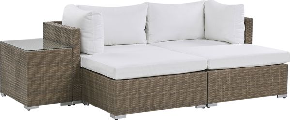Beliani 2θέσιο σετ κήπου ρατάν καφέ NOTO (215135) 7962700 4251682243759