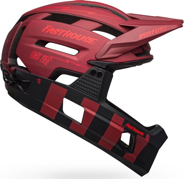 Bell Super Air R Mips Spherical Full Face Κράνος Ποδηλασίας, Matte Red/Black Fasthouse, Size S (51-55 cm)