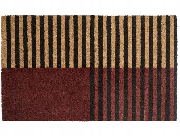 Beliani Πατάκι Εισόδου TUKSUK Καφέ/Μπεζ 45 x 75 cm από ίνα καρύδας