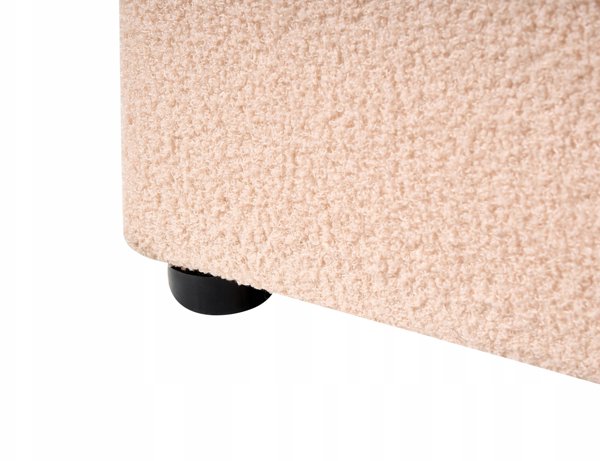 Beliani κρεβάτι με αποθηκευτικό χώρο Boucle CHADENET 160 x 200 cm ροδακινί
