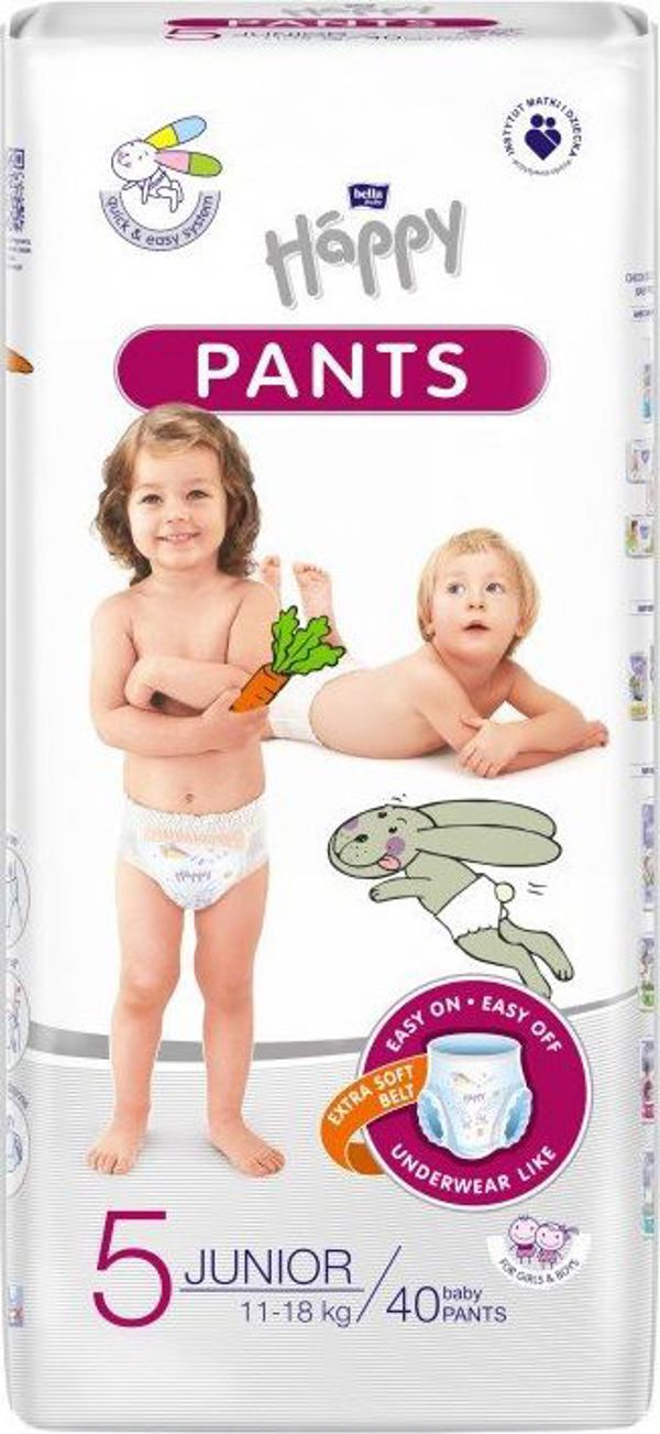 Πάνες-βρακάκια Bella Happy Pants Junior 5, 11-18 kg, 40 τεμ.