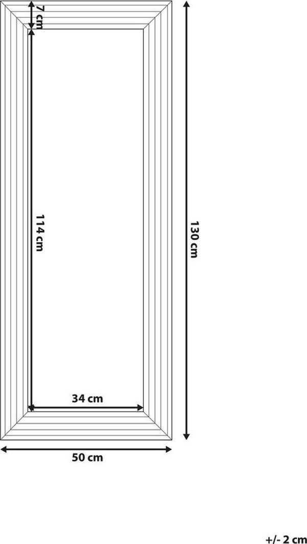 Beliani Lustro scienne 50 x 130 cm srebrne CHATAIN