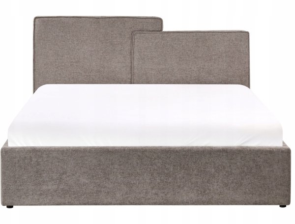Κρεβάτι με Αποθηκευτικό Χώρο Beliani Lagarde 160x200 cm, Μπεζ-Γκρι