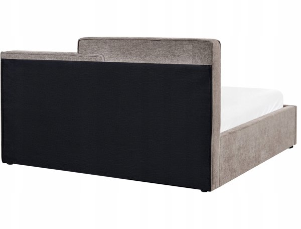 Κρεβάτι με Αποθηκευτικό Χώρο Beliani Lagarde 160x200 cm, Μπεζ-Γκρι