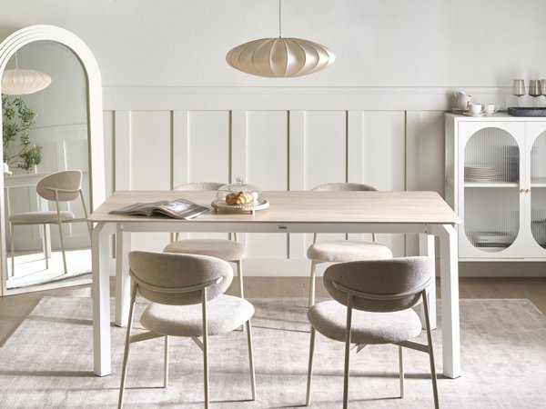 Beliani Τραπέζι Κήπου FELETTO 180x90 εκ. Εφέ Τραβερτίνου Πέτρινο