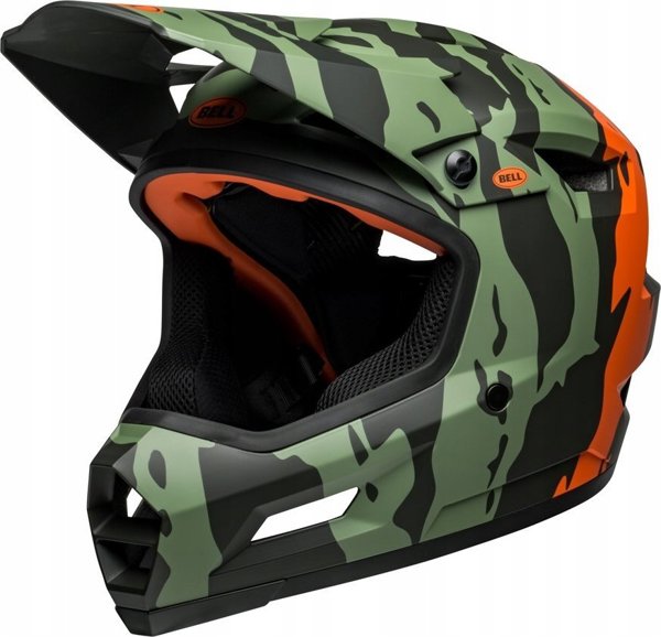 Bell Sanction 2 DLX MIPS Full Face Κράνος Ποδηλάτου, Ravine Matte Dark Green Orange, Μέγεθος L (57-59cm)