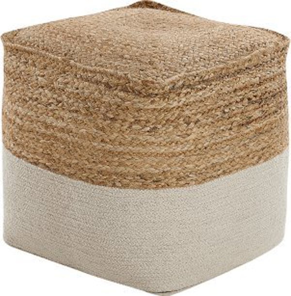 Beliani Lumarko Pouf 44 x 44 x 44 cm μπεζ KIRAMA! 11755846 4251682282949
