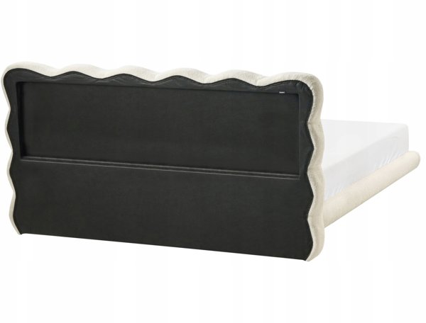 Beliani Κρεβάτι SOULISSE Boucle 160x200 cm, Σπασμένο Λευκό
