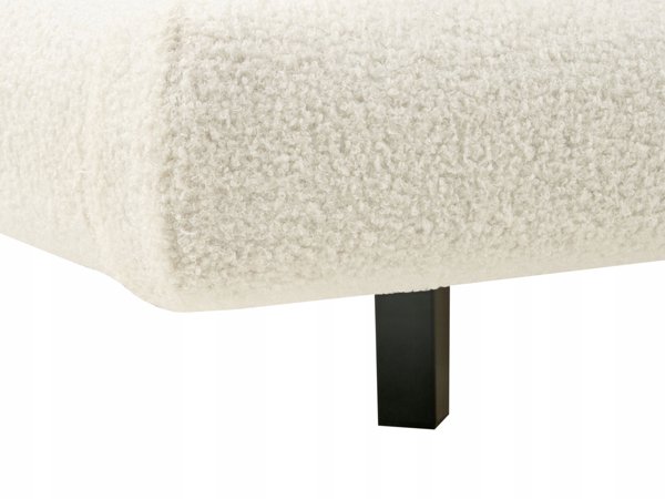 Beliani Κρεβάτι SOULISSE Boucle 160x200 cm, Σπασμένο Λευκό