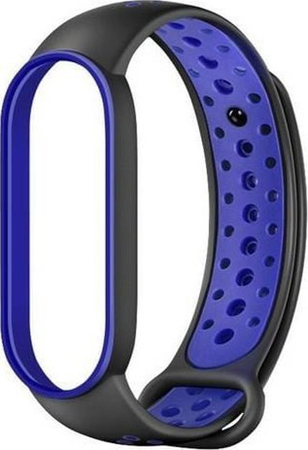 Λουράκι Beline Design για Xiaomi Mi Band 7/6/5, Μαύρο-Μπλε