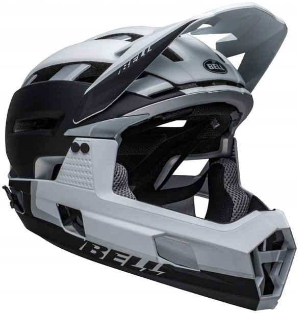Bell Super Air R Spherical Full Face Κράνος Ποδηλασίας, Matte Black/White, Μέγεθος S (52-56 cm), 2025