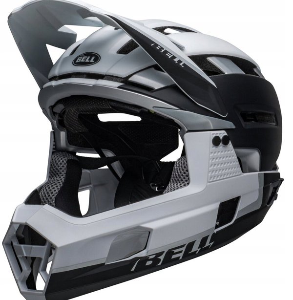 Bell Super Air R Spherical Full Face Κράνος Ποδηλασίας, Matte Black/White, Μέγεθος S (52-56 cm), 2025