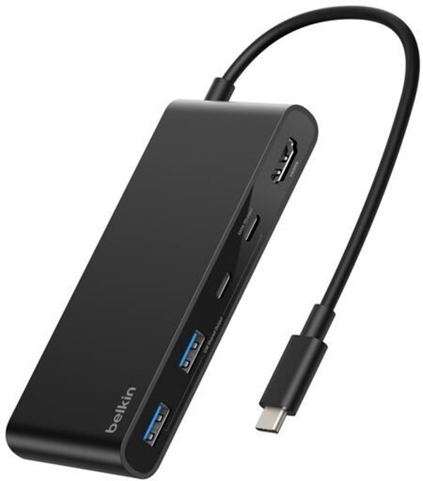 Belkin CONNECT USB-C 7-in-1 mit Dual USB-C Ports,schw.AVC023hqBK