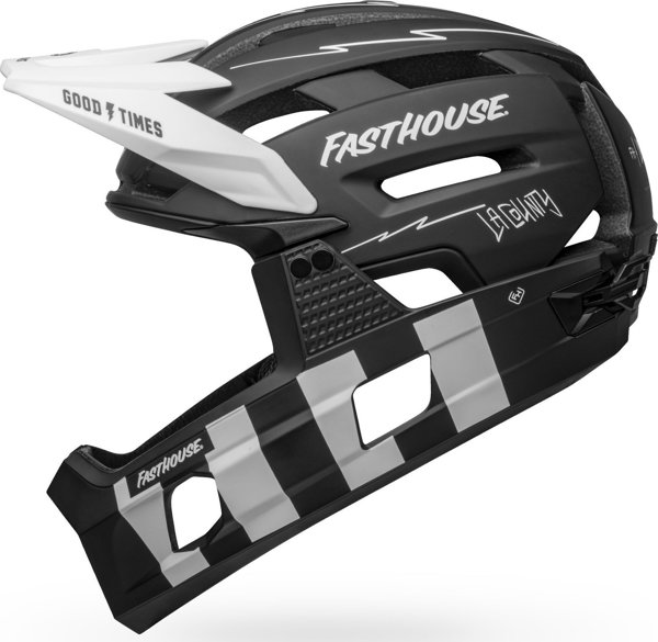 Bell Super Air R MIPS Spherical Full Face Κράνος Ποδηλασίας, Matte Black/White, Fasthouse, Size S (51-55 cm)