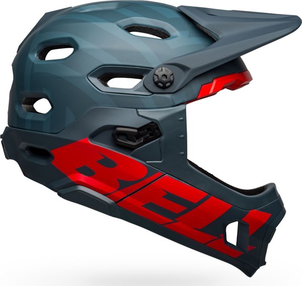 Κράνος Full Face Bell Super DH MIPS Spherical, Ματ Μπλε/Crimson, Μέγεθος S (51-55 cm)