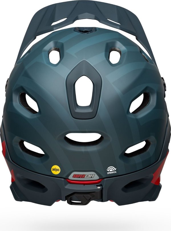 Κράνος Full Face Bell Super DH MIPS Spherical, Ματ Μπλε/Crimson, Μέγεθος S (51-55 cm)