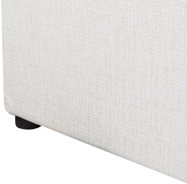 Beliani Κρεβάτι με αποθηκευτικό χώρο LAGORD 160 x 200 cm σπασμένο λευκό