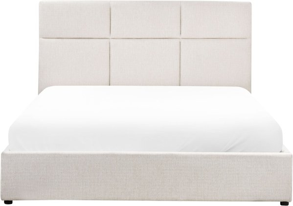 Beliani Κρεβάτι με αποθηκευτικό χώρο LAGORD 160 x 200 cm σπασμένο λευκό