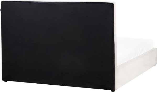 Beliani Κρεβάτι με αποθηκευτικό χώρο LAGORD 160 x 200 cm σπασμένο λευκό