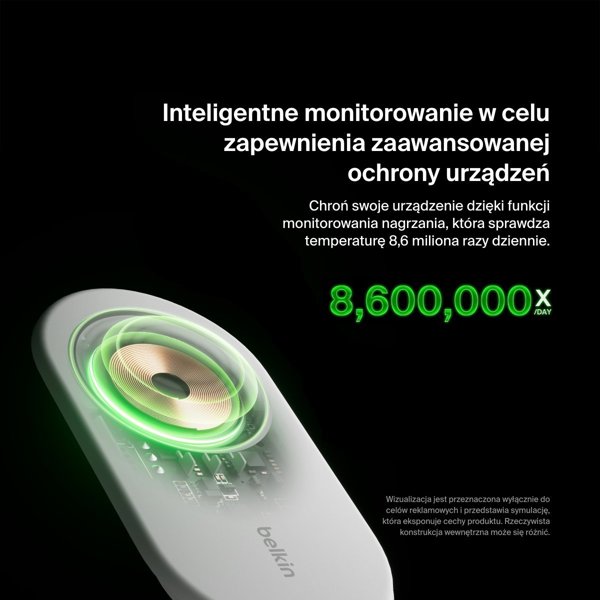 Belkin Πτυσσόμενος ασύρματος φορτιστής MagsSafe Qi2 15W λευκός
