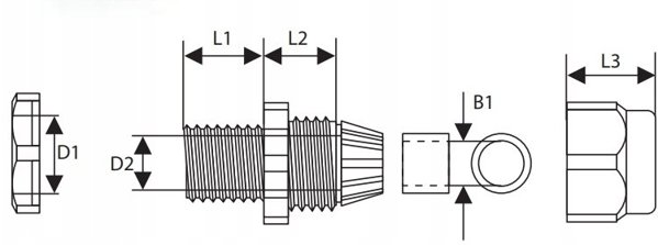 Bemko Dlawnica Kablowa Szara PG-11