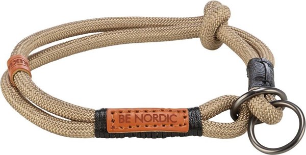 BE NORDIC, περιλαίμιο δίχαλο για σκύλο, αμμοχρώματος/μαύρο, σχοινί, L: 50 cm/13 mm