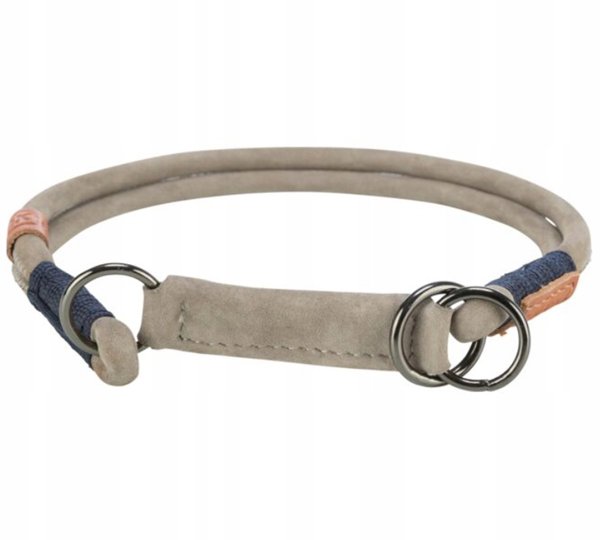 BE NORDIC, περιλαίμιο για σκύλο, γκρι, δερμάτινο, XS–S: 30 cm/5 mm