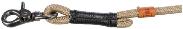 BE NORDIC, smycz regulowana, dla psa, piaskowa/czarna, linka, S–M: 2.00 m/o 8 mm