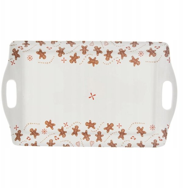 Bertoni-arco Δίσκος Σερβιρίσματος 37cm, Χριστουγεννιάτικο Σχέδιο Μελοψωμάκια με Χερούλι