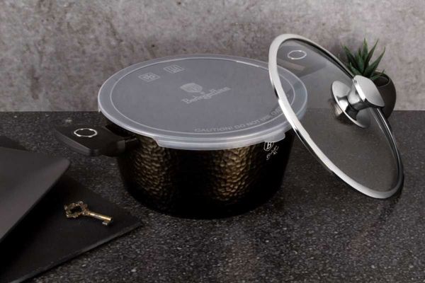Τηγάνι Berlinger Haus BH-6573 Primal Gloss Τιτανίου 28cm, Σφυρήλατο Αλουμίνιο, Μαύρο