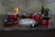 Berlinger Haus Click&Cook Σετ Κατσαρόλες Γρανίτη BH-1674 7 Τεμαχίων με Αποσπώμενη Λαβή, Burgundy